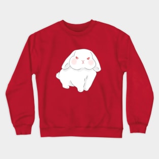 Angry Chubby Rew Holland Lop Rabbit | Bunniesmee Crewneck Sweatshirt